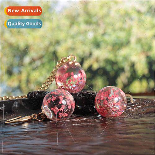 Pop Jewelry Time Dried Flowers Glass Ball Necklace Earrings