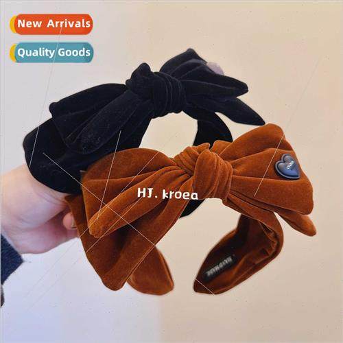 Autumn winter new temperament large  bow double-layer versat