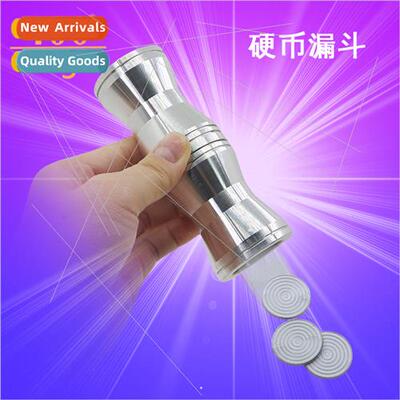 Coin Funnel Aluminum Coin Crossing Close-up Stage Magic Prop