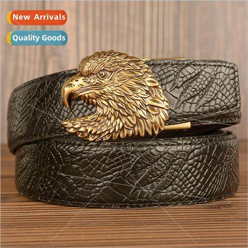 New belt men retro domineering eagle head automatic buckle c