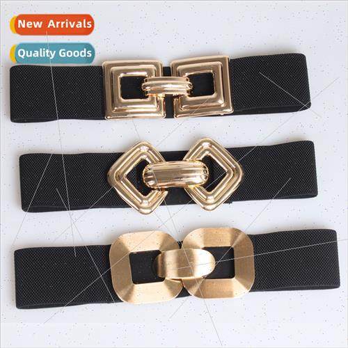 2022 summer new belt female decorative dress sub elastic ela