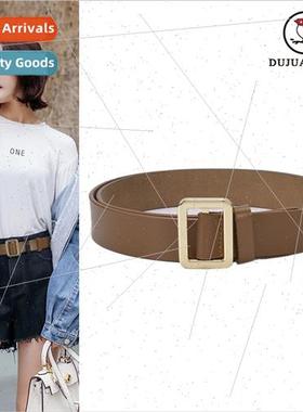 Korea new belt whout holes buckle adjustable fashion versati
