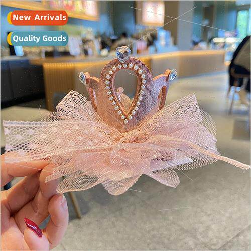 Children crown hairpin Korea girls birthday top clip DIY hai