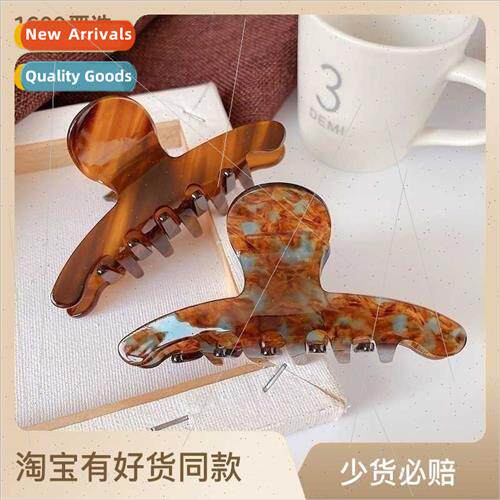 Korea elegant acetate scratch clip female back head plate ha