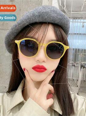 Ins glasses Korea tide 2019 new retro candy color sunglasses