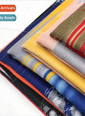 Cotton linen printed leopard print splicing fashion ladies s