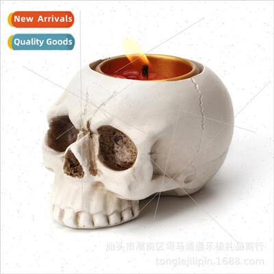 Creative skull candle holder ornament Halloween atmosphere d