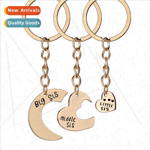 New  sters Keychain BIG MIDDLE LITTLE Love Heart Lanyard