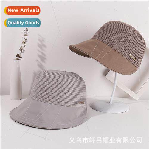 grass cloth splicing sun hat children summer UV sunscreen du