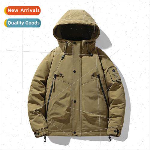 Hooded warm jacket whe duck down youth bread clothing winter