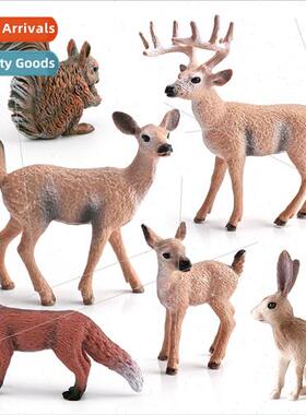 Forest animal squirrel rabb whe-tailed deer fox model Christ