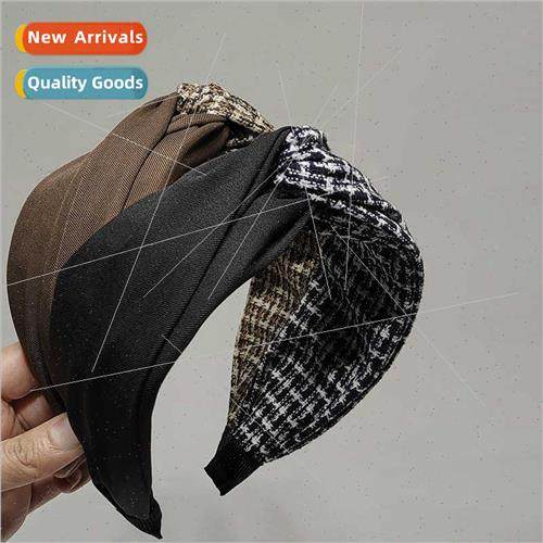 French cross hair bands retro winter out wide edge pressure