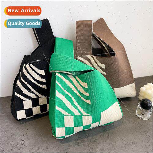 Korean niche splicing checkerboard checkerboard kn undershir