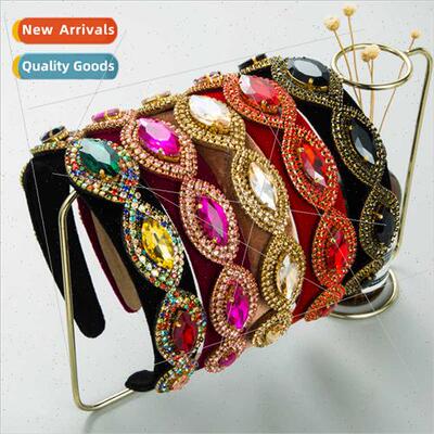 Hair bands ins fashion super flash rhinestone baroque headba