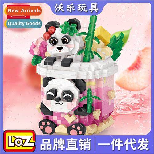 New 9286 Panda Peach Peach Oolong Microgranule Building Bloc