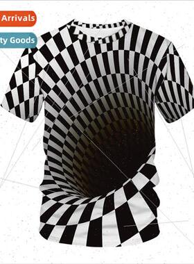 2021 Summer Trend New Striped Plaid Swirl 3D Digital Printed