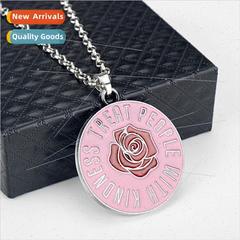 Harry Styles Rock and Metal Band  Necklace Rose Memorial Pen