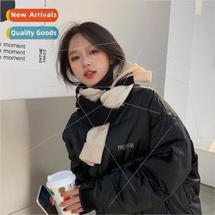 color the female scarf collision whe and black Korean