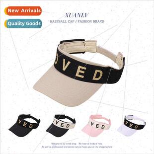 embroidery letters duck tongue sun hat female outdoor cyclin