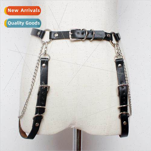 Punk Europe Hundred ins Belt Chain Circle Buckle Gothic Dark
