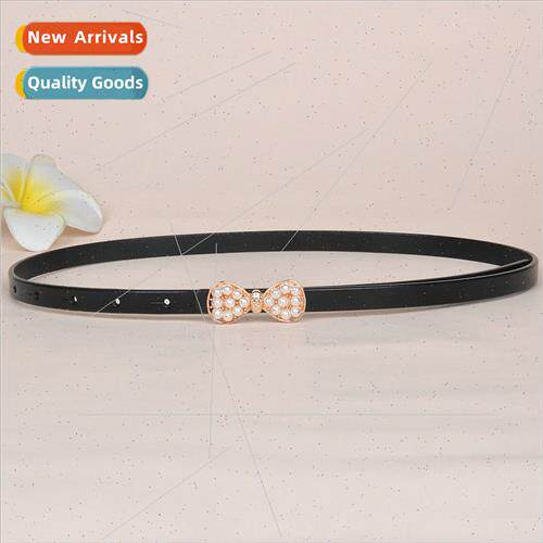 Ladies leather thin belt female thin small belt simple versa