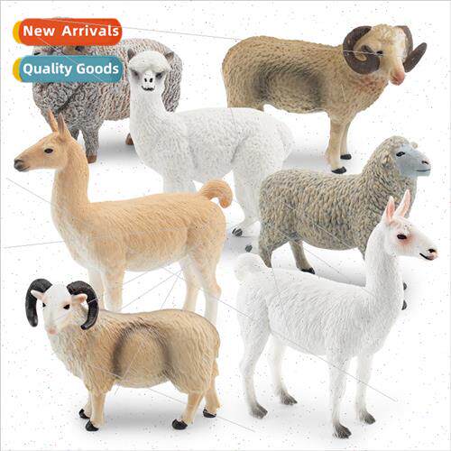 wildlife alpaca sheep model sheep pan horns goat grass mud h