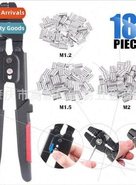 180Pcs Wire Rope Crimping Tool 3 ze Aluminum Double Barrel C