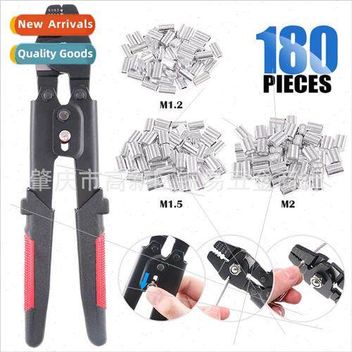 180Pcs Wire Rope Crimping Tool 3 ze Aluminum Double Barrel C