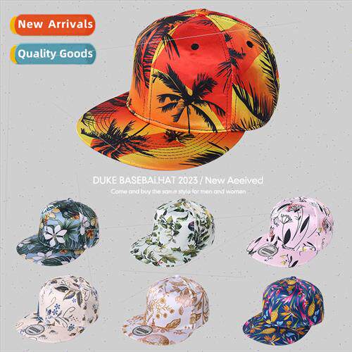 New printed flat-brimmed baseball cap fashion tide  hip-hop