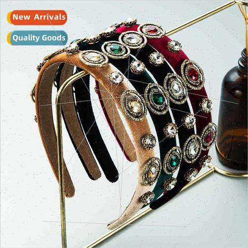 Hair bands Korean retro simple alloy accessories rhinestone