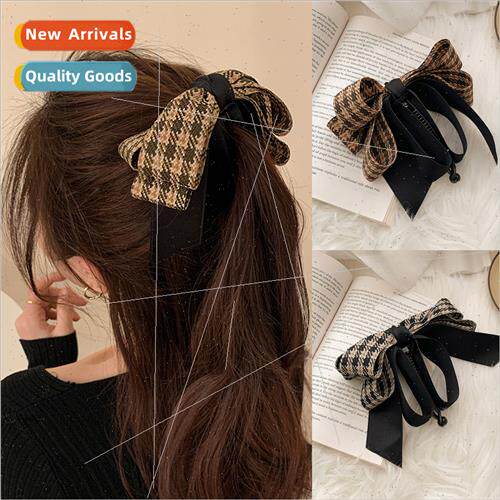 Banana clip vertical clip back head black butterfly high pon