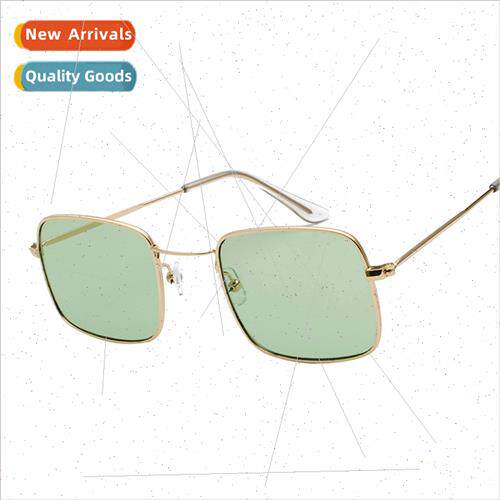 Europe new sunglasses 3411 fashion retro square frame metal