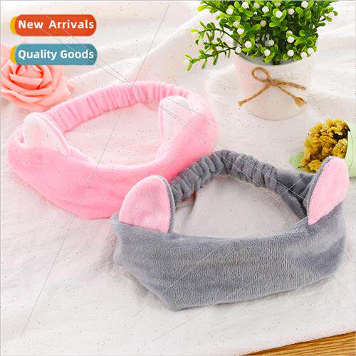 Korea cat ears hair tie elastic cat makeup wash face mask ha