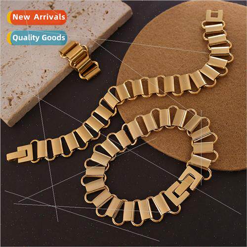 Europe ins hollow geometry ring necklace bracelet combinatio