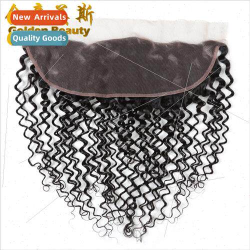 13x4 water wave closure handwoven lace hair block kinky curl