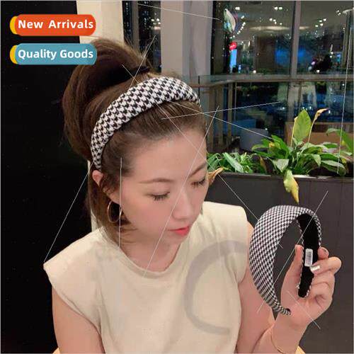 Thousand bird lattice hair bands wide edge temperament high