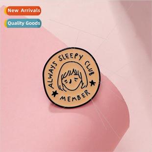 sleepy club alloy Europe collar Always pin oil Creative