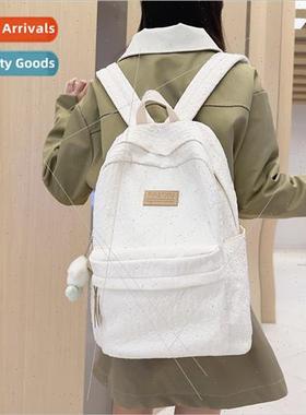 Double shoulder backpack 2023  female ins nylon women colleg