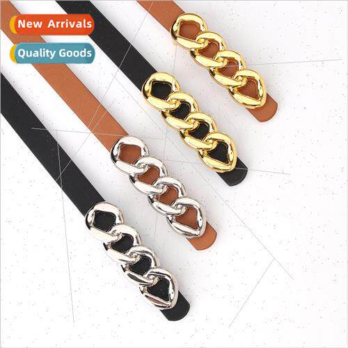 Women belt belt simple retro chain-type buckle head Korea ve