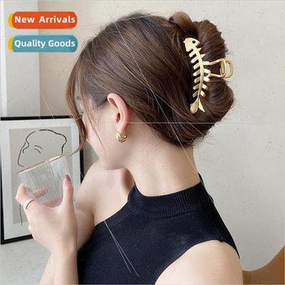new Hair Grip Shark Clip Fish Bone Hair Clip Female Summer B