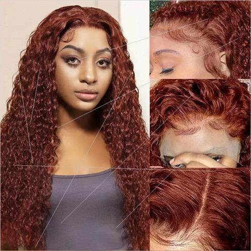 europe center parted long curly hair african bang head wig h