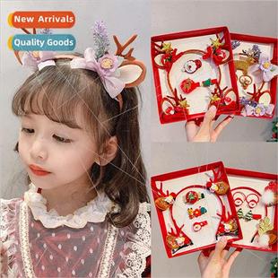 girls Christmas hair 2023 clips children bands set new