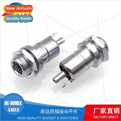 High current metal DC power socket 3.6*1.3 DC socket screw h
