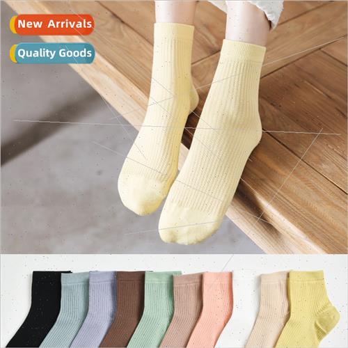 Thin socks women mid-calf socks summer ultra-thin thin summe