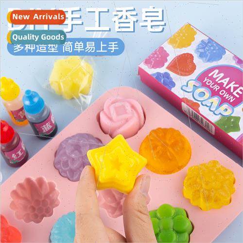 Young children diy handmade soap crystal soap plant soap mak