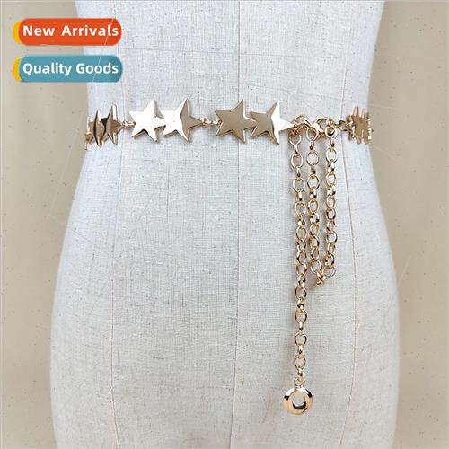 Metal waist chain female fashion  pentagram stars senior sen