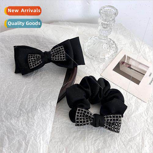 Drill bow back head half clip hairpin black hairpin ins Kore