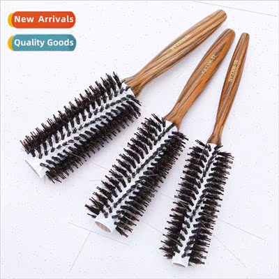 Solid wood pig bristle curling comb heat conduction roller c