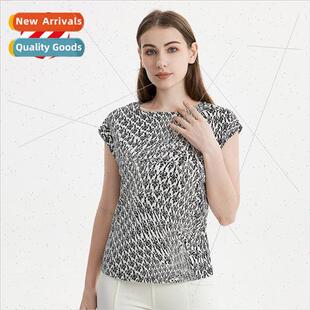 Women Loo Sleeve Shoulder Even shirt Printed New summer