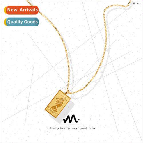fashion portra queen double-sided image long card pendant lo
